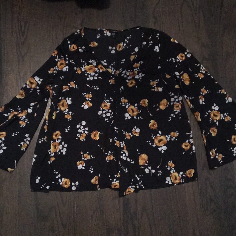 Torrid Floral Bell Sleeve Blouse